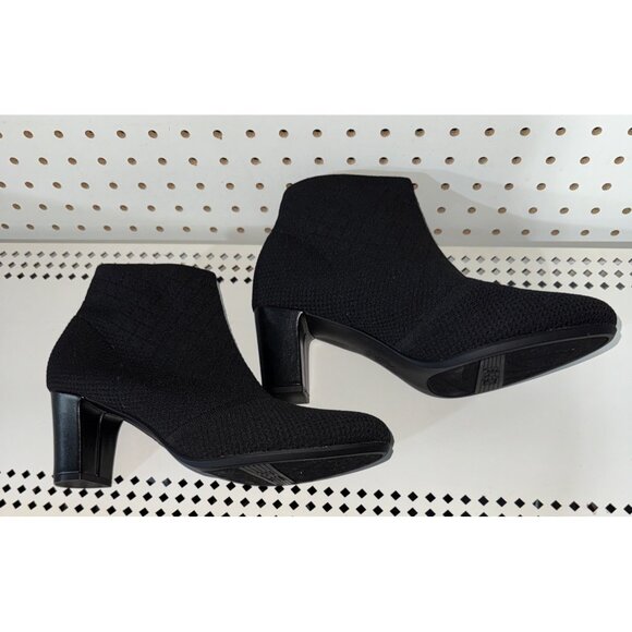 LifeStride Marcia Womens Slip On Heeled Ankle Boots Booties Size 10 Black - Picture 5 of 9